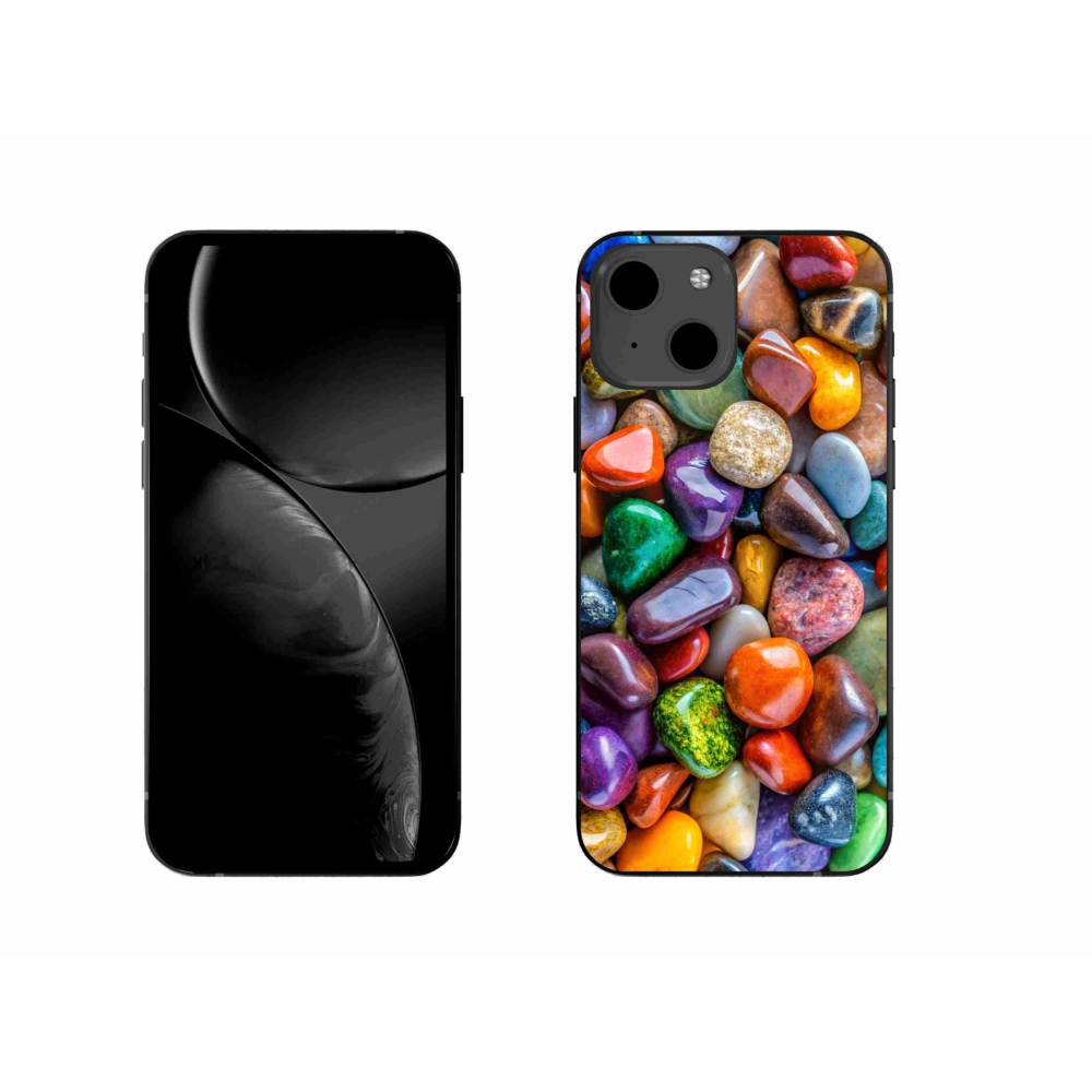 Gelový kryt mmCase na iPhone 13 - barevné kamínky