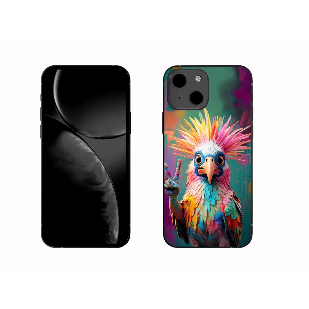 Gelový kryt mmCase na iPhone 13 - barevný rebel