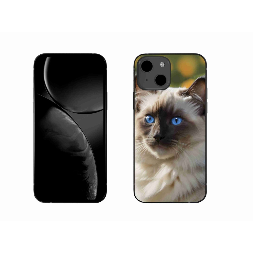 Gelový kryt mmCase na iPhone 13 - bílý ragdoll