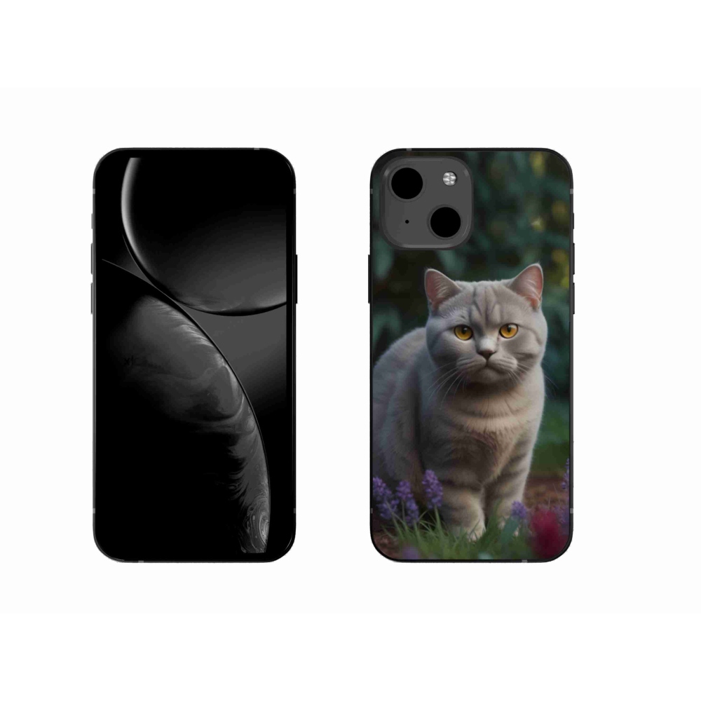 Gelový kryt mmCase na iPhone 13 - britská kočka