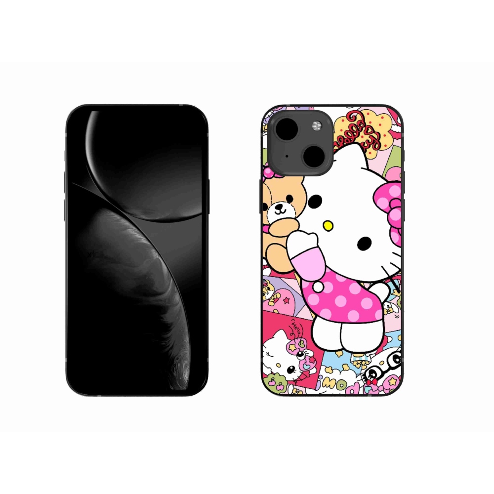 Gelový kryt mmCase na iPhone 13 - cute kitty