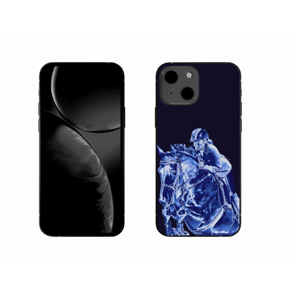 Gelový kryt mmCase na iPhone 13 - dostihový kůň