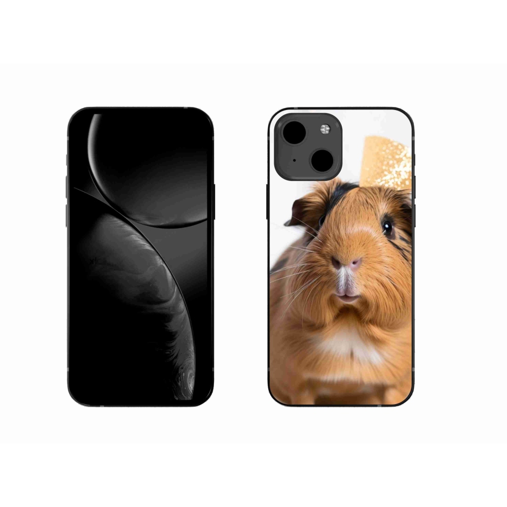 Gelový kryt mmCase na iPhone 13 - hnědé morče