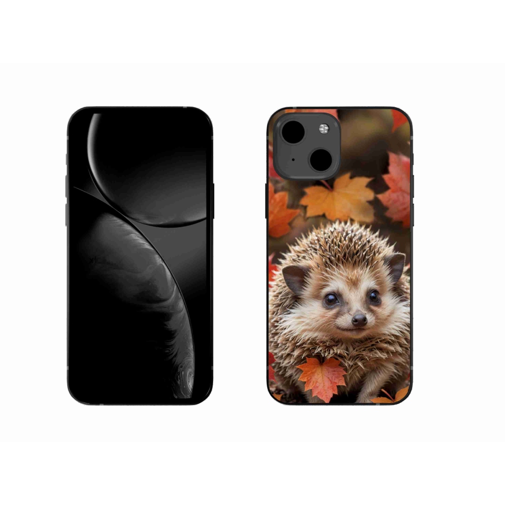 Gelový kryt mmCase na iPhone 13 - ježek v listí