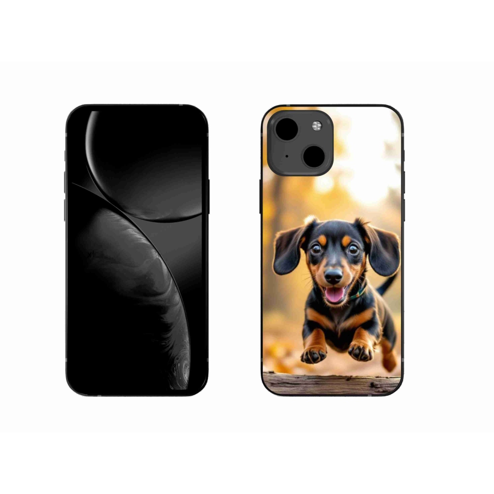 Gelový kryt mmCase na iPhone 13 - jezevčík 2