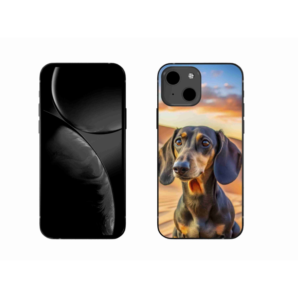 Gelový kryt mmCase na iPhone 13 - jezevčík 3 