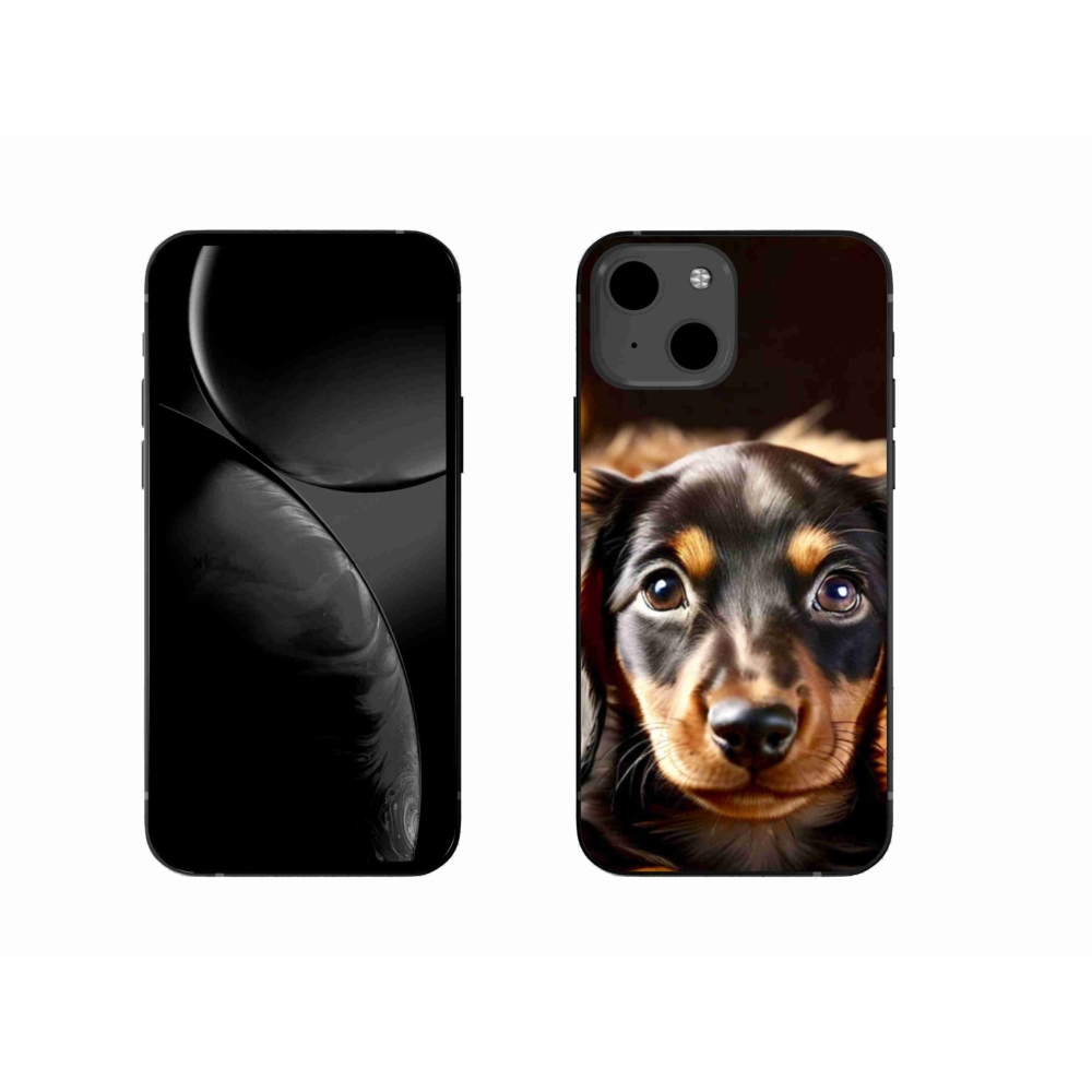 Gelový kryt mmCase na iPhone 13 - jezevčík