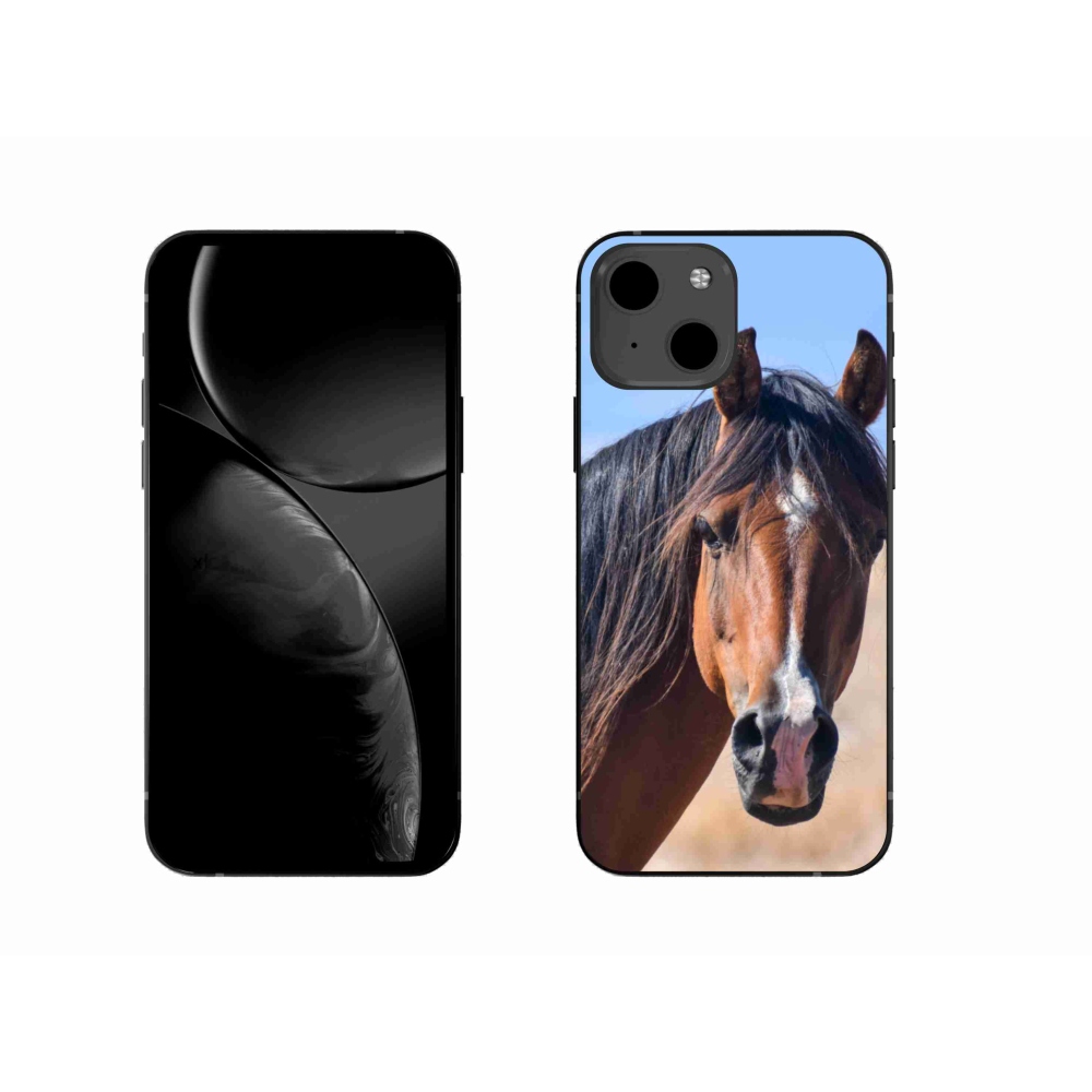 Gelový kryt mmCase na iPhone 13 - klidný kůň