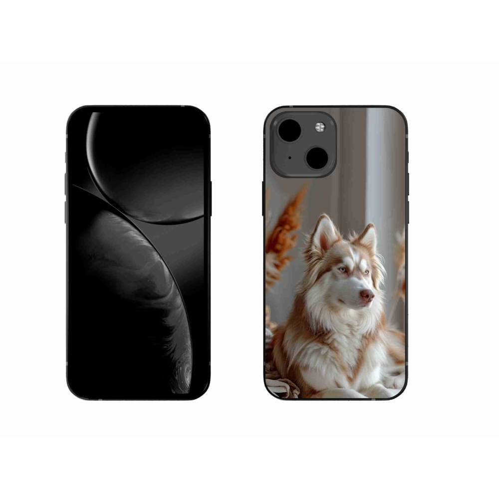 Gelový kryt mmCase na iPhone 13 - klidný sibiřský husky