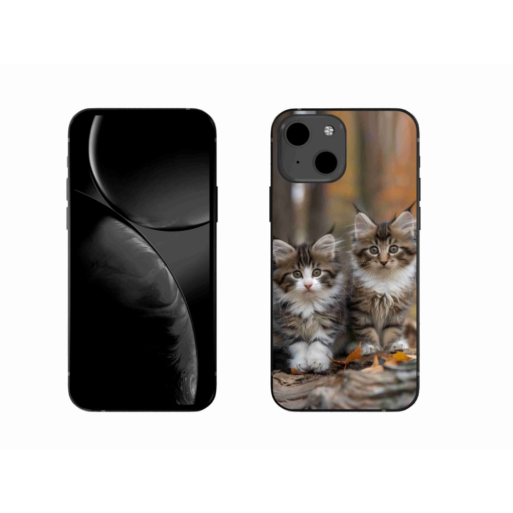 Gelový kryt mmCase na iPhone 13 - kočičí duo 3