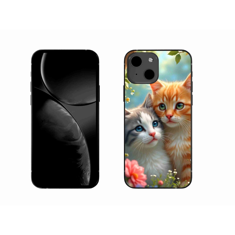 Gelový kryt mmCase na iPhone 13 - kočičí láska 2