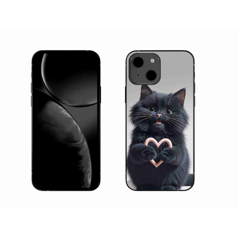 Gelový kryt mmCase na iPhone 13 - kočičí láska 3