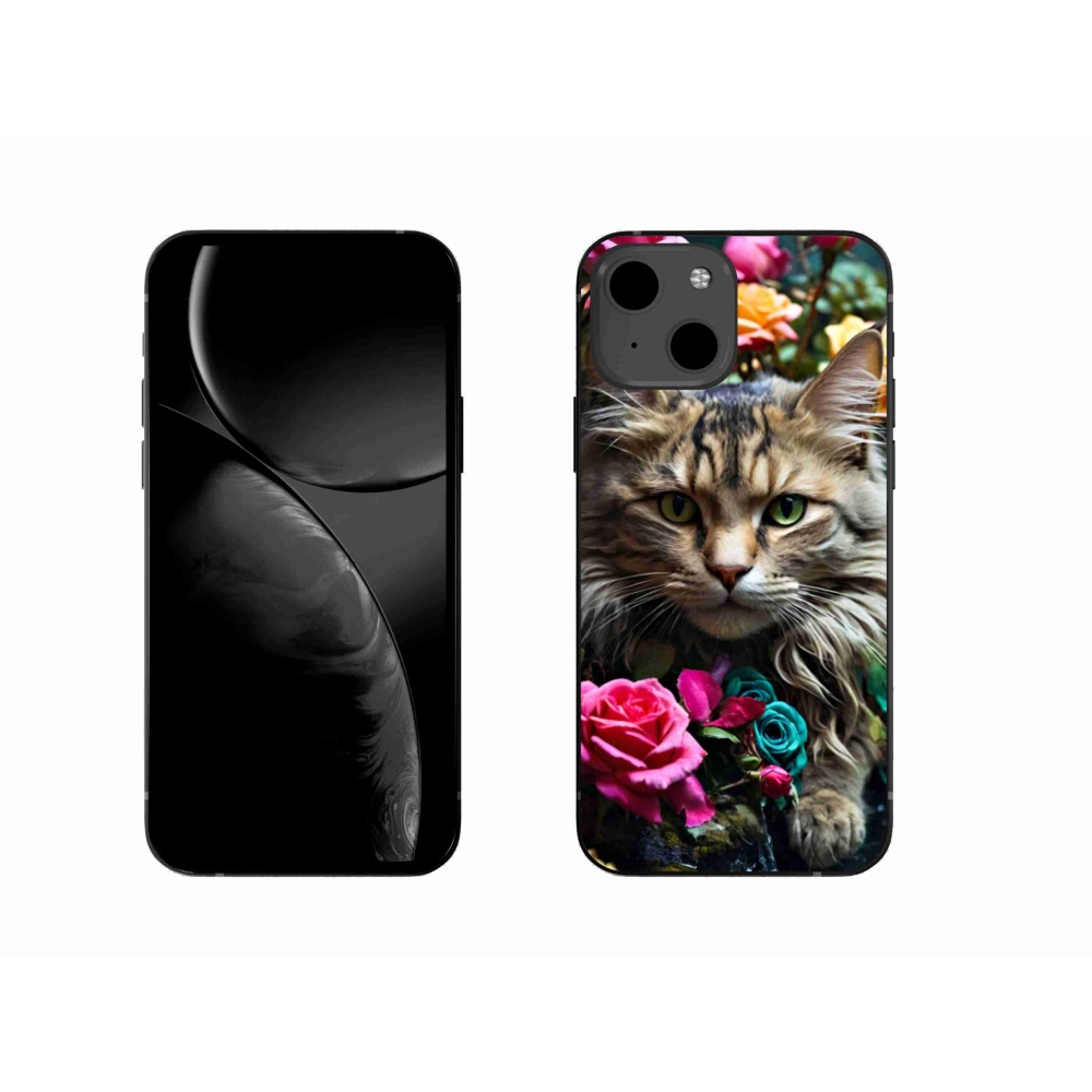 Gelový kryt mmCase na iPhone 13 - kočíčí pohled 2