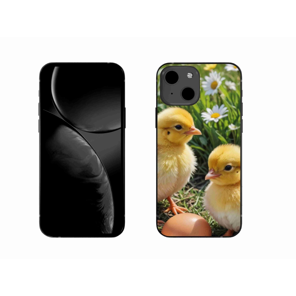 Gelový kryt mmCase na iPhone 13 - kuřátka