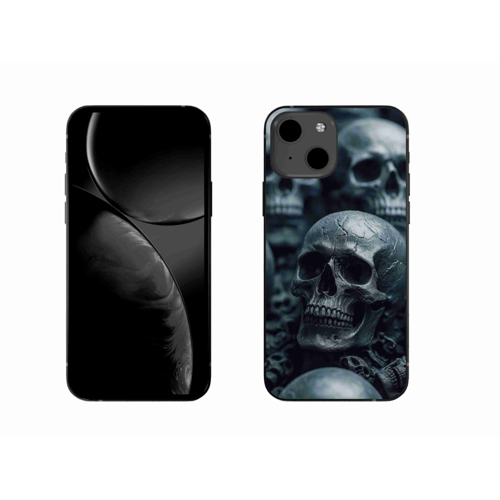 Gelový kryt mmCase na iPhone 13 - lebka 2