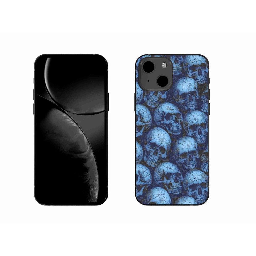 Gelový kryt mmCase na iPhone 13 - lebky
