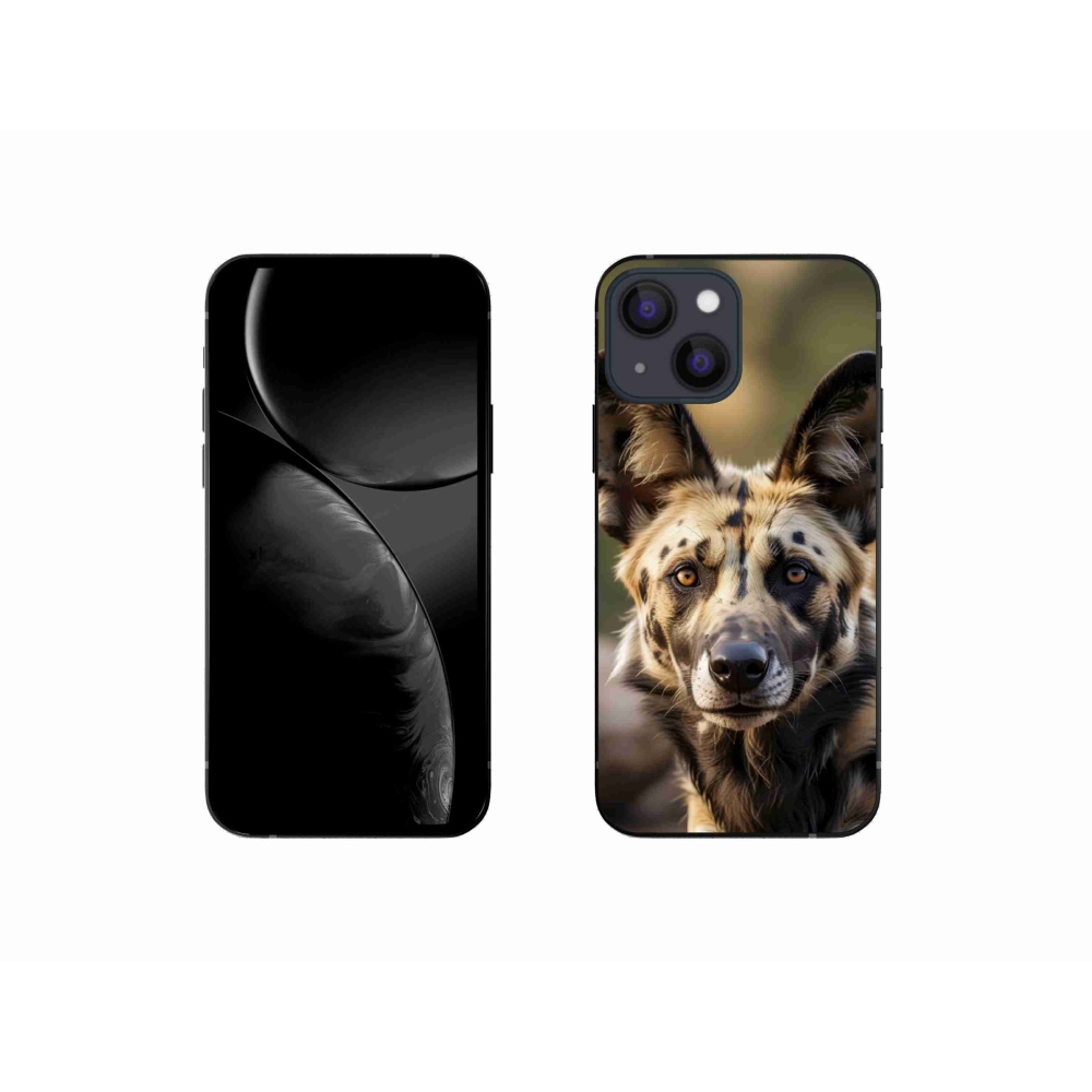 Gelový kryt mmCase na iPhone 13 Mini - africký divoký pes