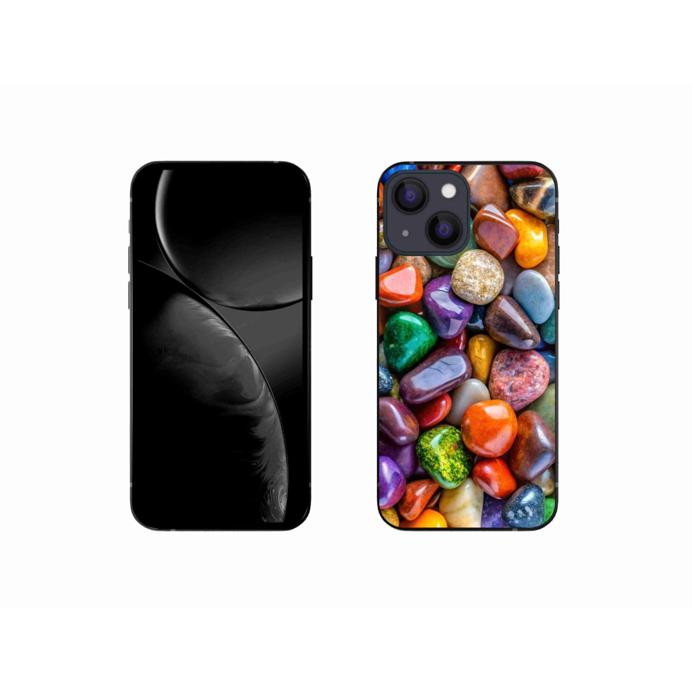 Gelový kryt mmCase na iPhone 13 Mini - barevné kamínky