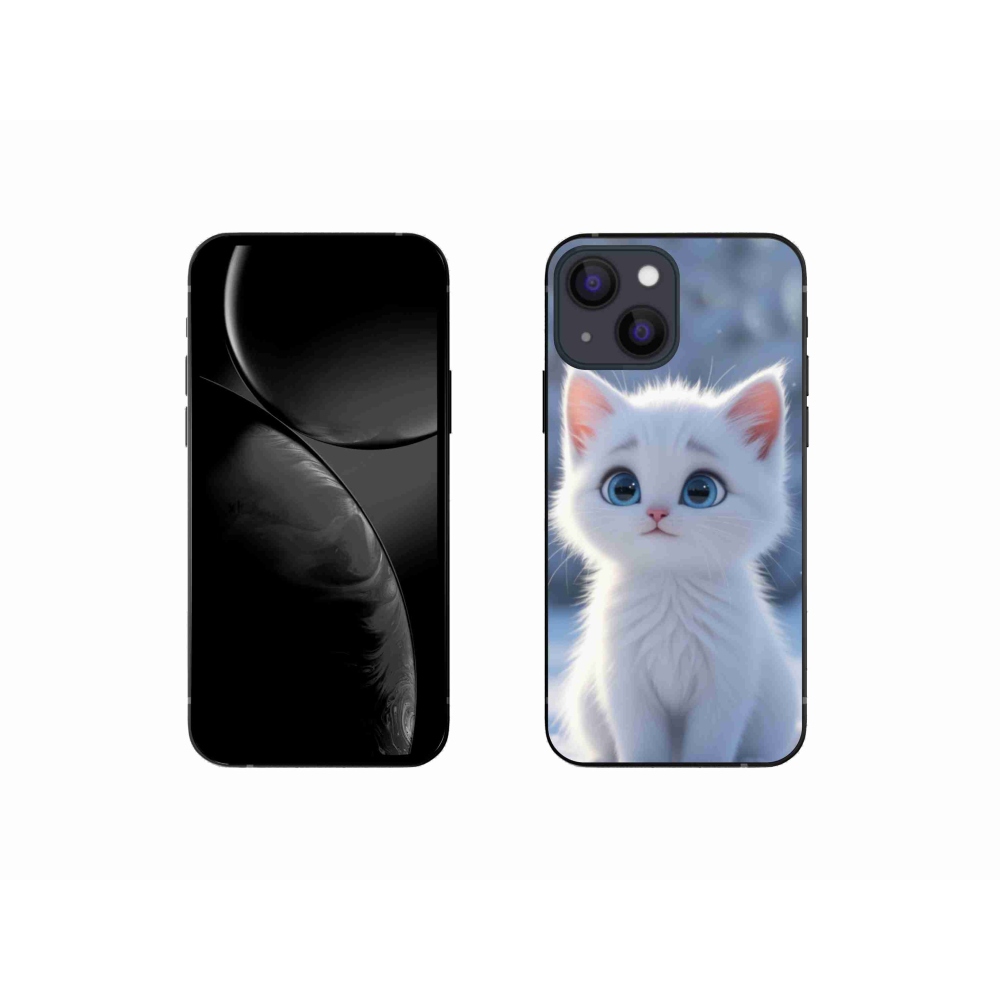 Gelový kryt mmCase na iPhone 13 Mini - bílé kotě 3