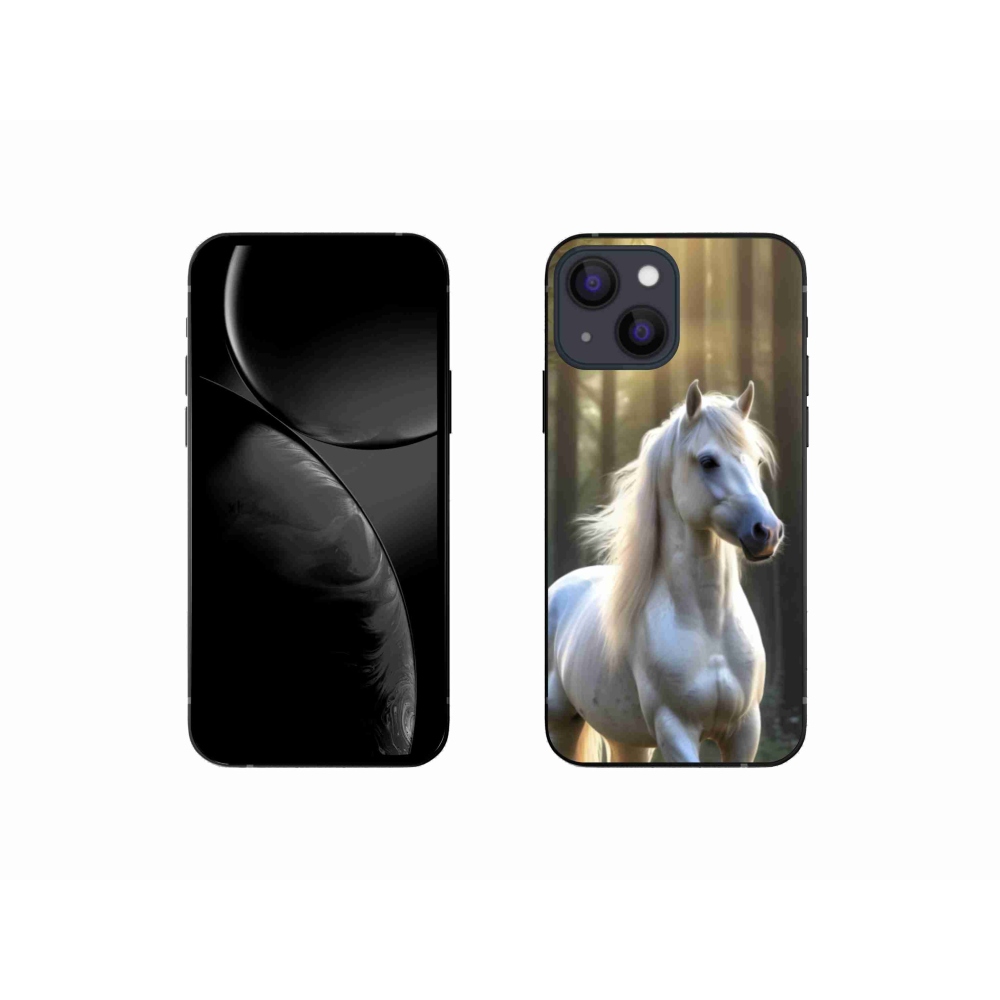 Gelový kryt mmCase na iPhone 13 Mini - bílý kůň 3