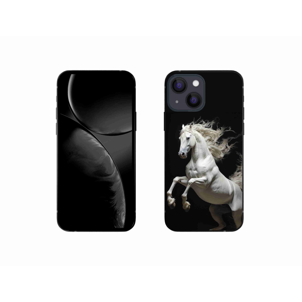 Gelový kryt mmCase na iPhone 13 Mini - bílý kůň 4