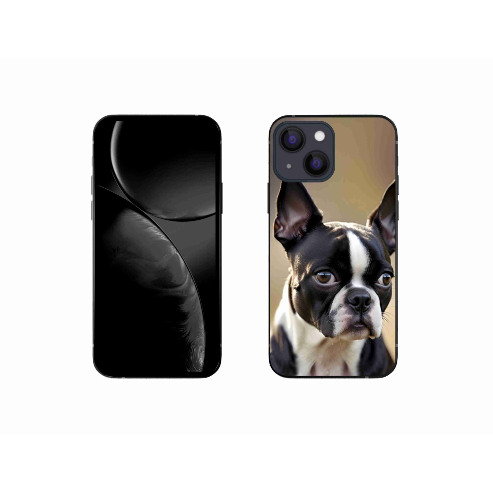 Gelový kryt mmCase na iPhone 13 Mini - bostonský teriér