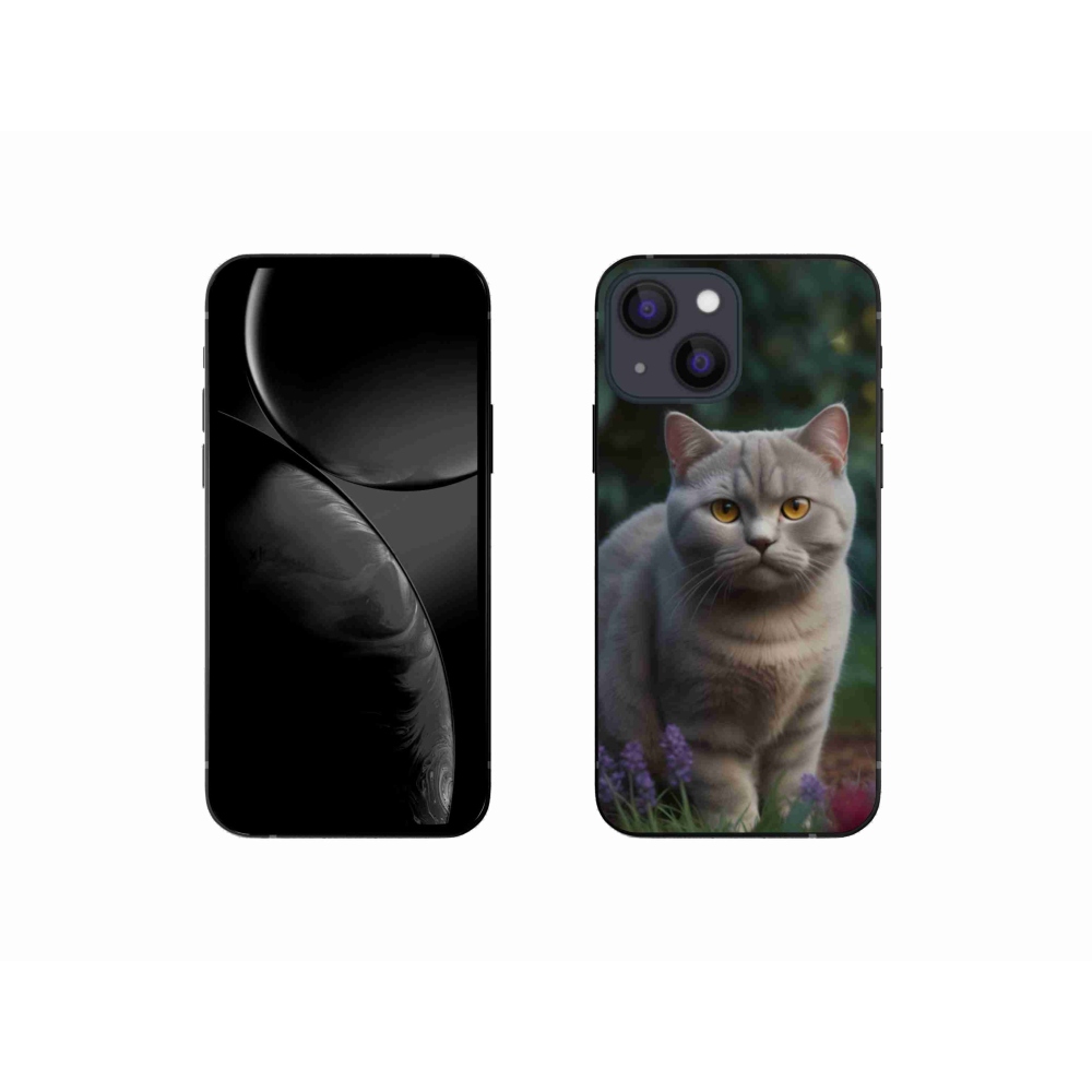 Gelový kryt mmCase na iPhone 13 Mini - britská kočka