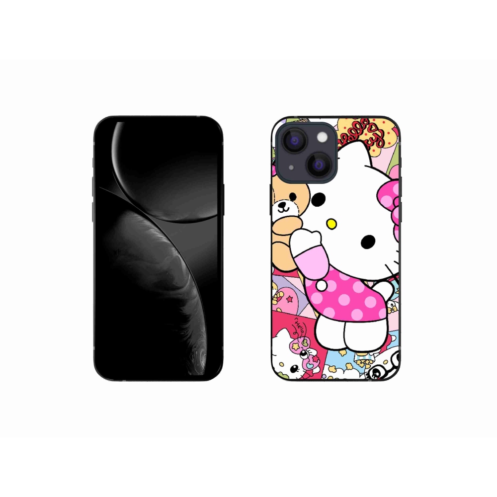 Gelový kryt mmCase na iPhone 13 Mini - cute kitty