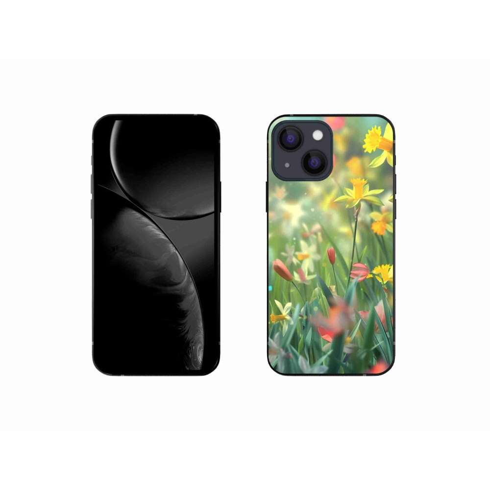Gelový kryt mmCase na iPhone 13 Mini - jarní květy