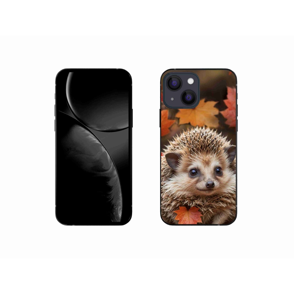 Gelový kryt mmCase na iPhone 13 Mini - ježek v listí