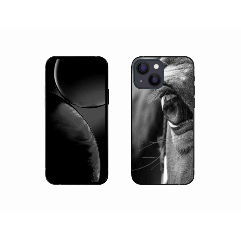 Gelový kryt mmCase na iPhone 13 Mini - koňský pohled
