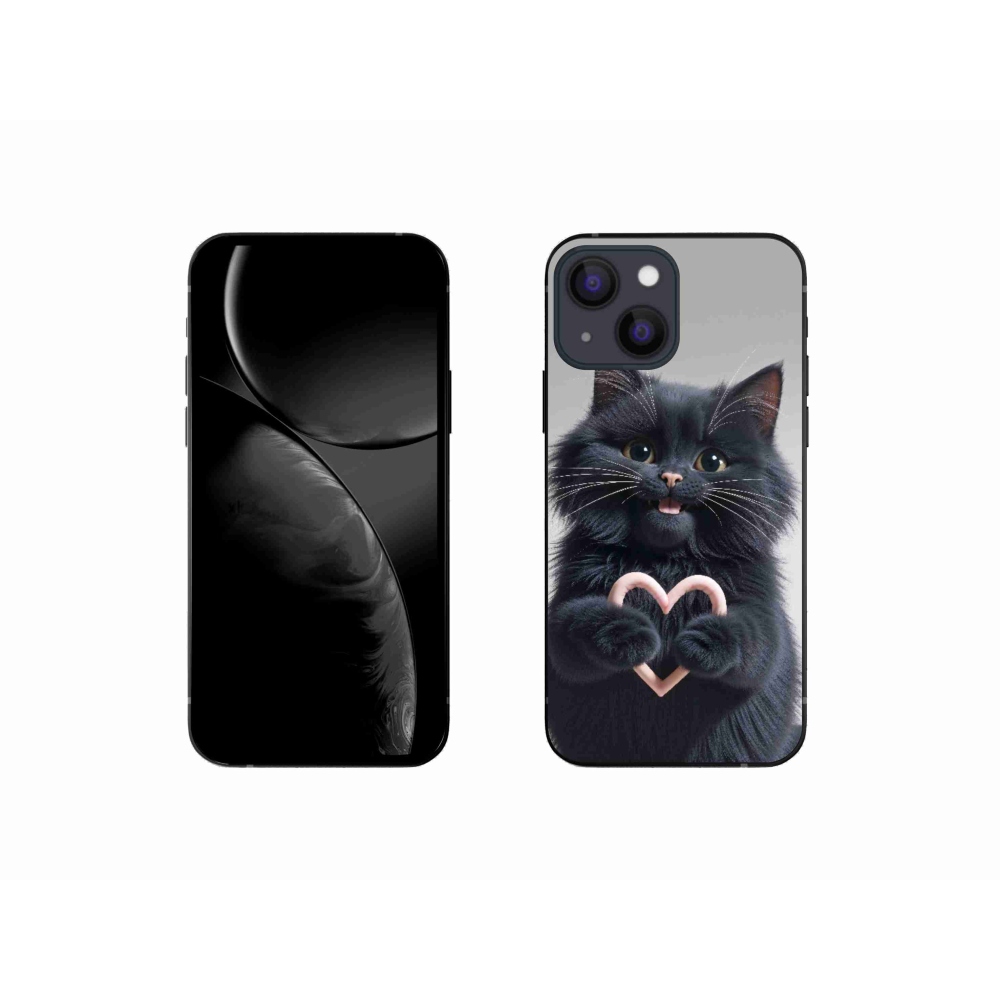 Gelový kryt mmCase na iPhone 13 Mini - kočičí láska 3