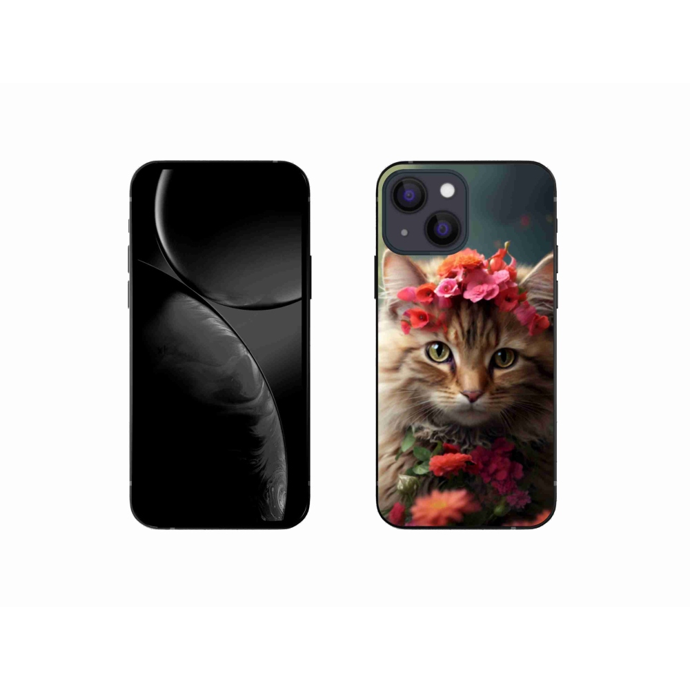 Gelový kryt mmCase na iPhone 13 Mini - kočíčí princezna