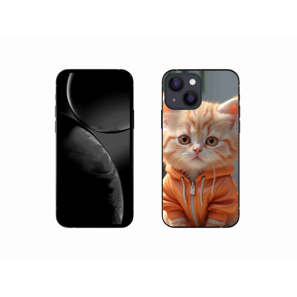 Gelový kryt mmCase na iPhone 13 Mini - kotě v mikině