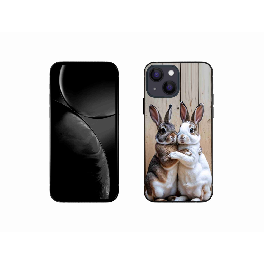 Gelový kryt mmCase na iPhone 13 Mini - králičí pár