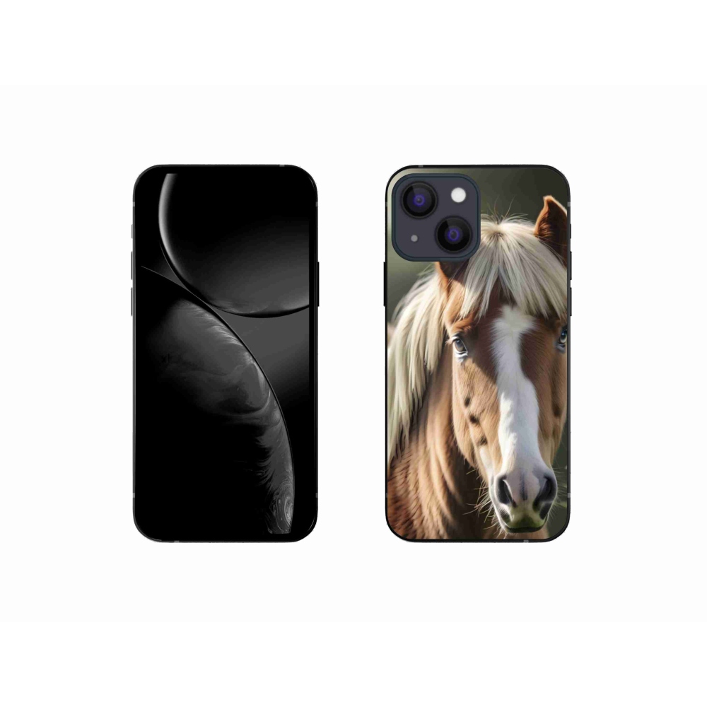 Gelový kryt mmCase na iPhone 13 Mini - kůň se světlou hřívou