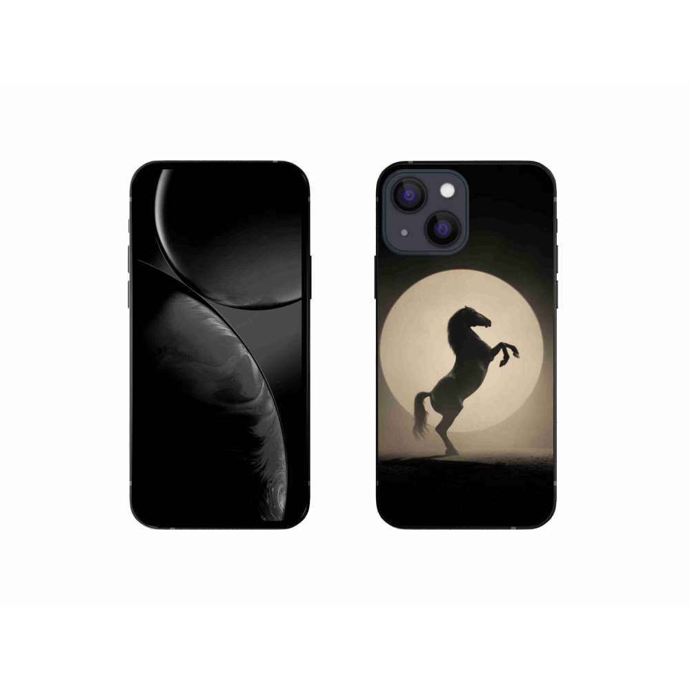 Gelový kryt mmCase na iPhone 13 Mini - kůň v siluetě