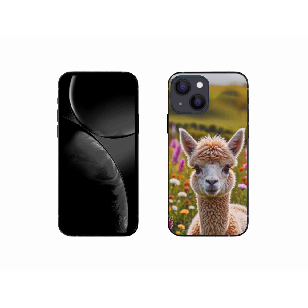 Gelový kryt mmCase na iPhone 13 Mini - lama na louce
