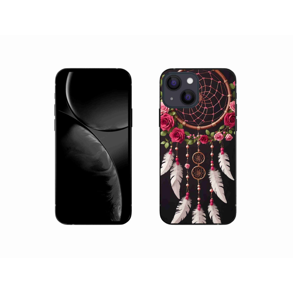 Gelový kryt mmCase na iPhone 13 Mini - lapač snů s růžemi