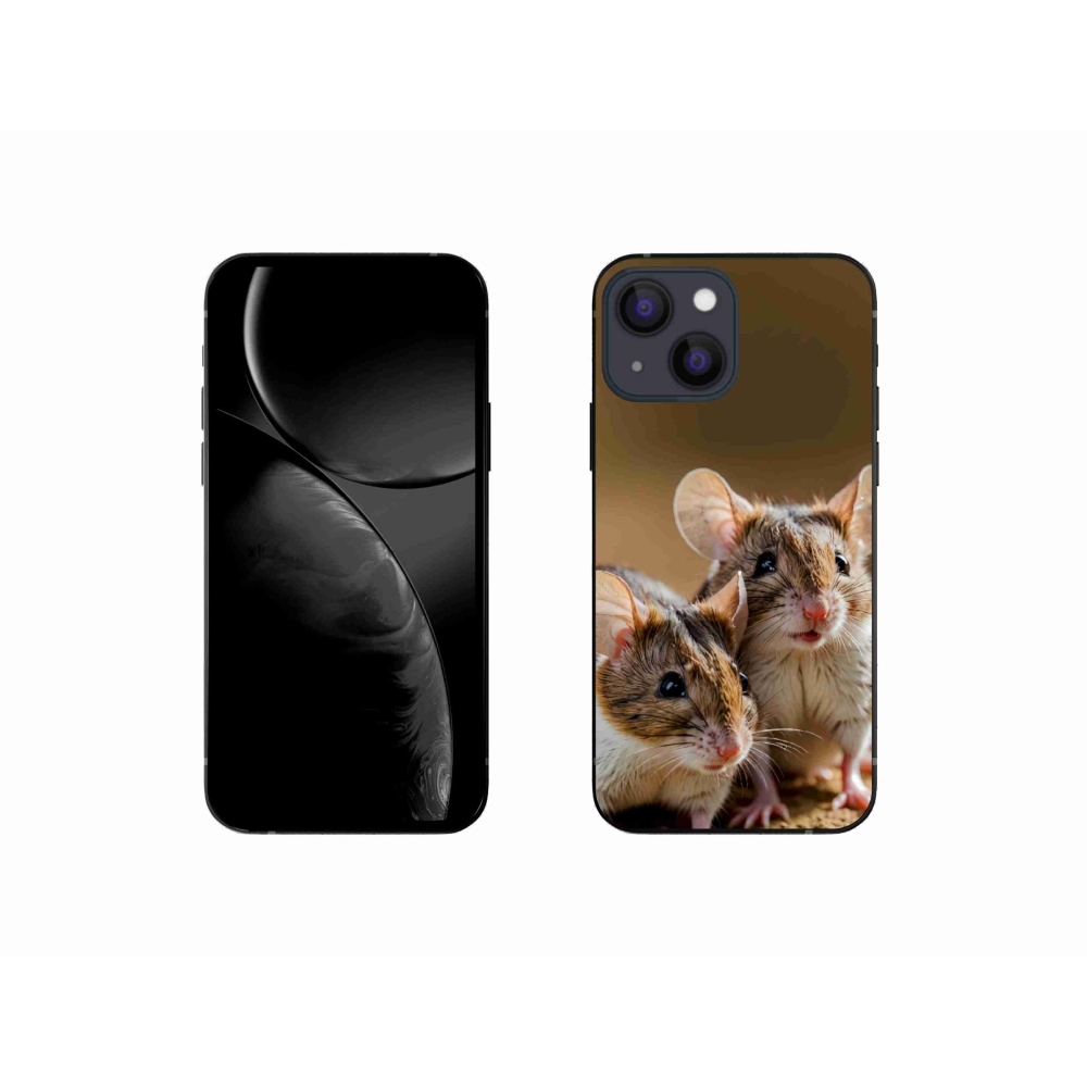 Gelový kryt mmCase na iPhone 13 Mini - myší duo