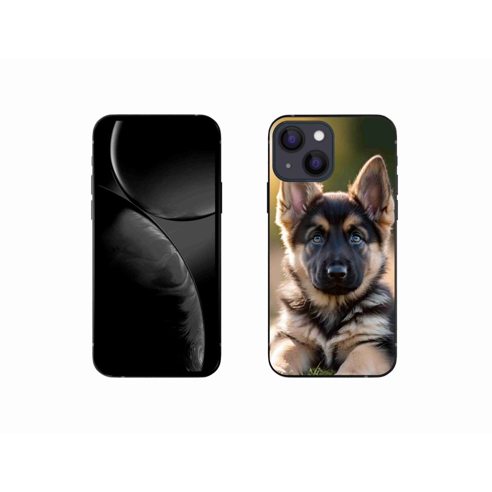 Gelový kryt mmCase na iPhone 13 Mini - německý ovčák v přírodě