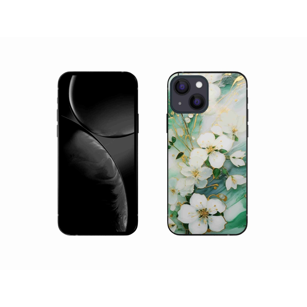 Gelový kryt mmCase na iPhone 13 Mini - něžné květy