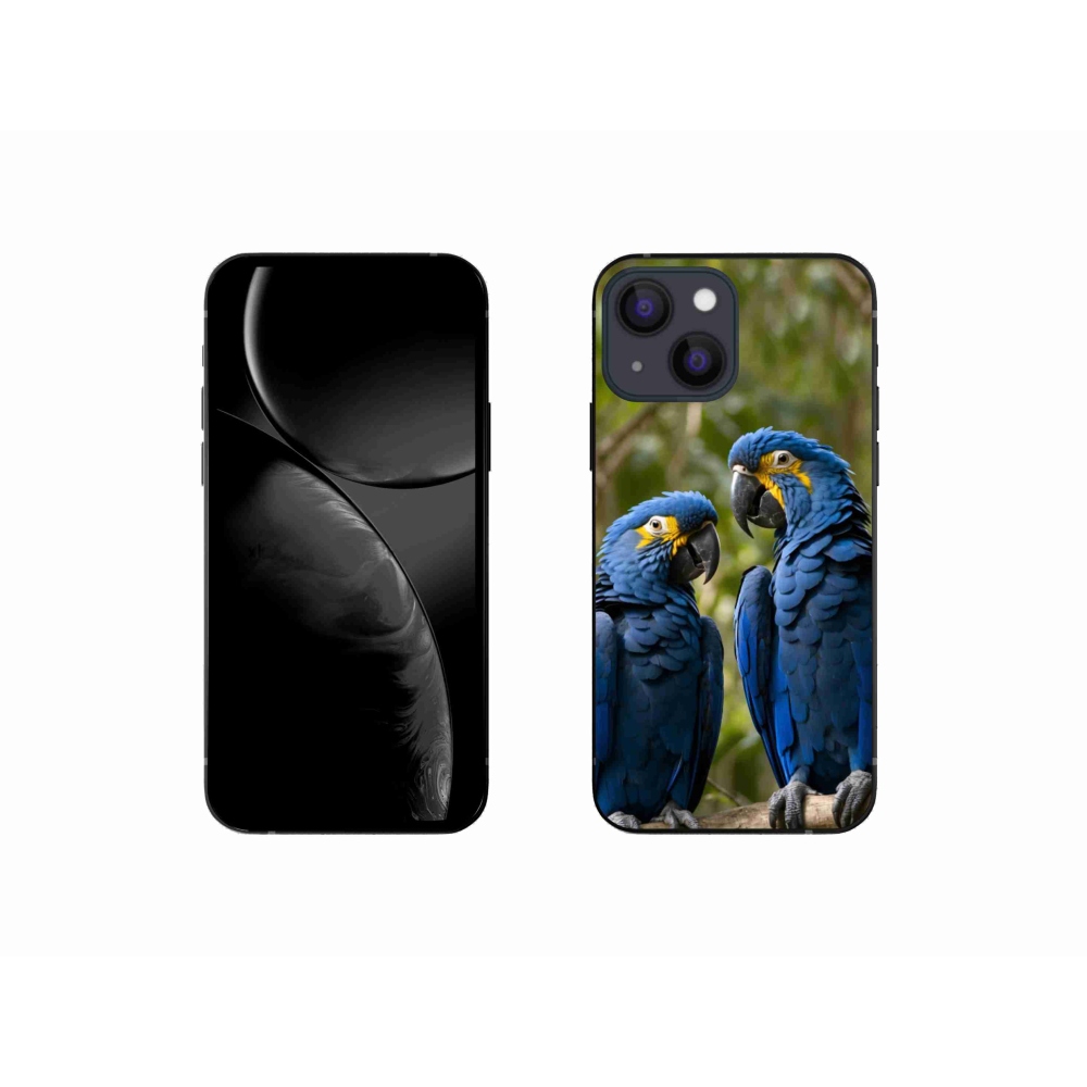 Gelový kryt mmCase na iPhone 13 Mini - papouščí duo