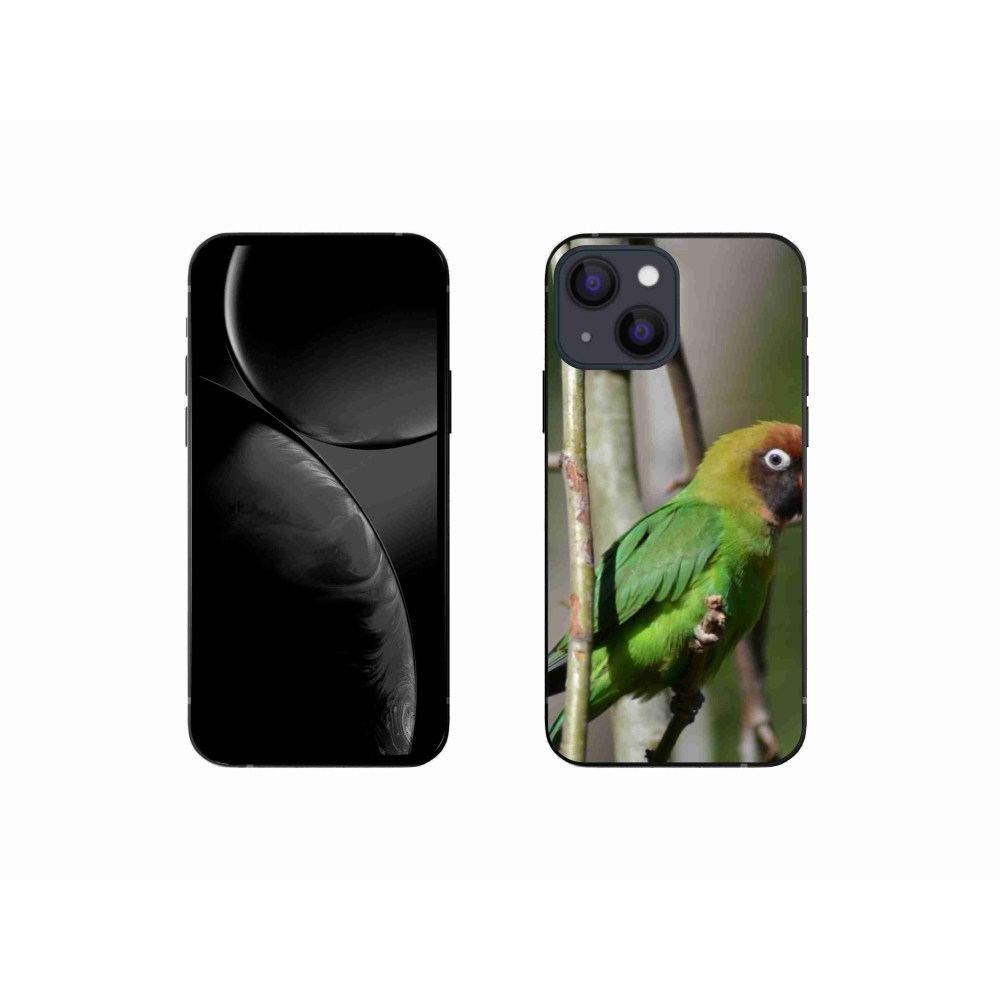 Gelový kryt mmCase na iPhone 13 Mini - papoušek agapornis