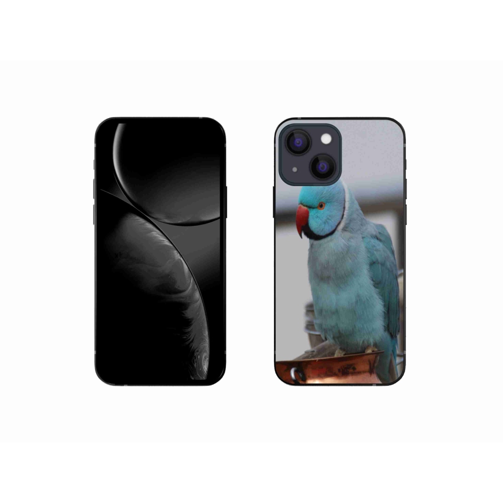 Gelový kryt mmCase na iPhone 13 Mini - papoušek alexandr modrý