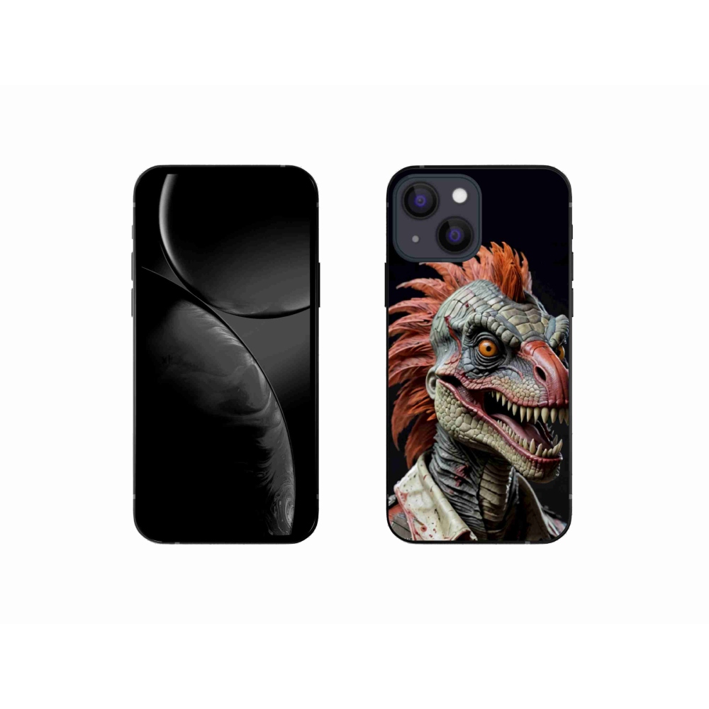 Gelový kryt mmCase na iPhone 13 Mini - punk dinosaurus