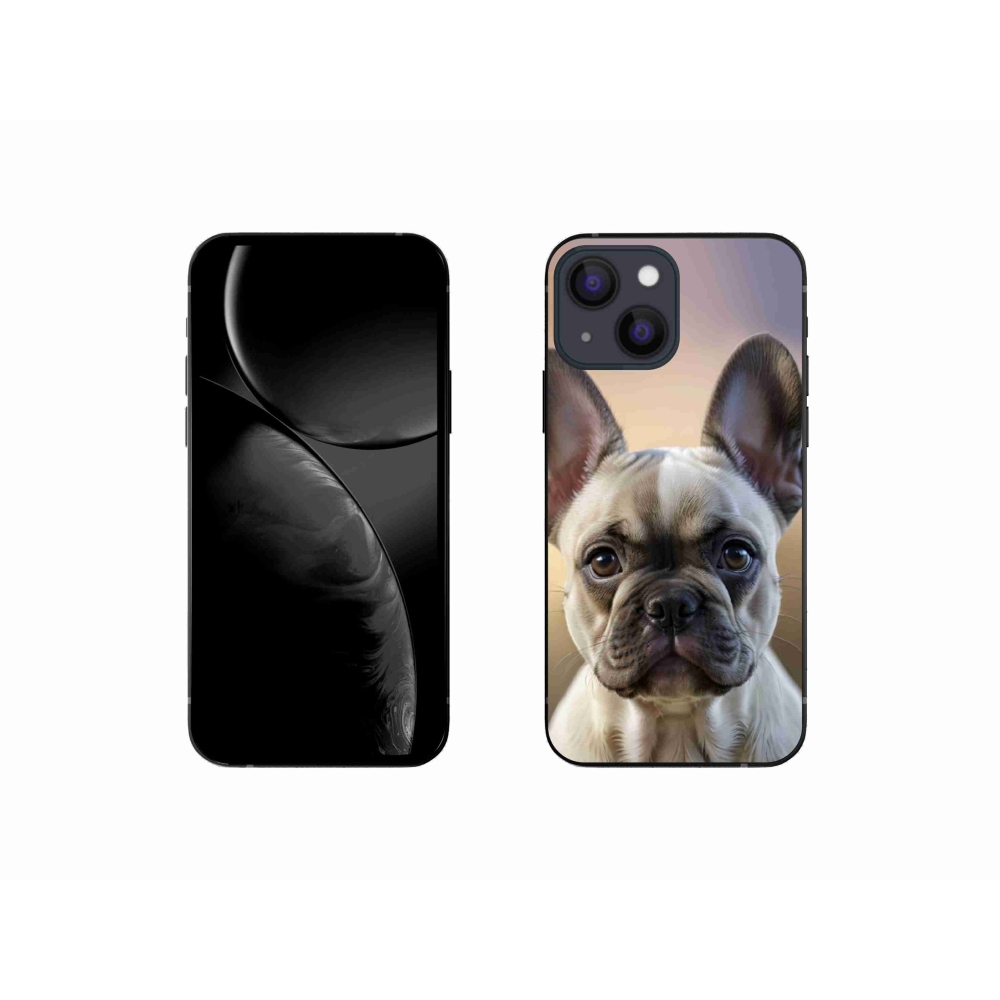 Gelový kryt mmCase na iPhone 13 Mini - roztomilý francouzský buldoček