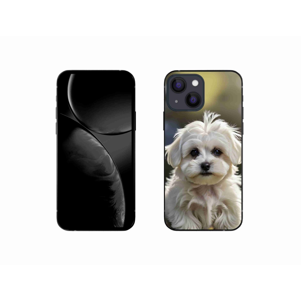 Gelový kryt mmCase na iPhone 13 Mini - roztomilý maltézský psík