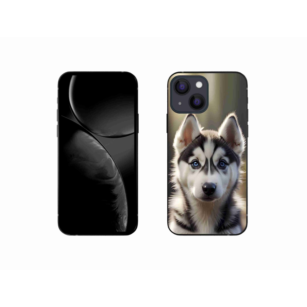 Gelový kryt mmCase na iPhone 13 Mini - roztomilý sibiřský husky
