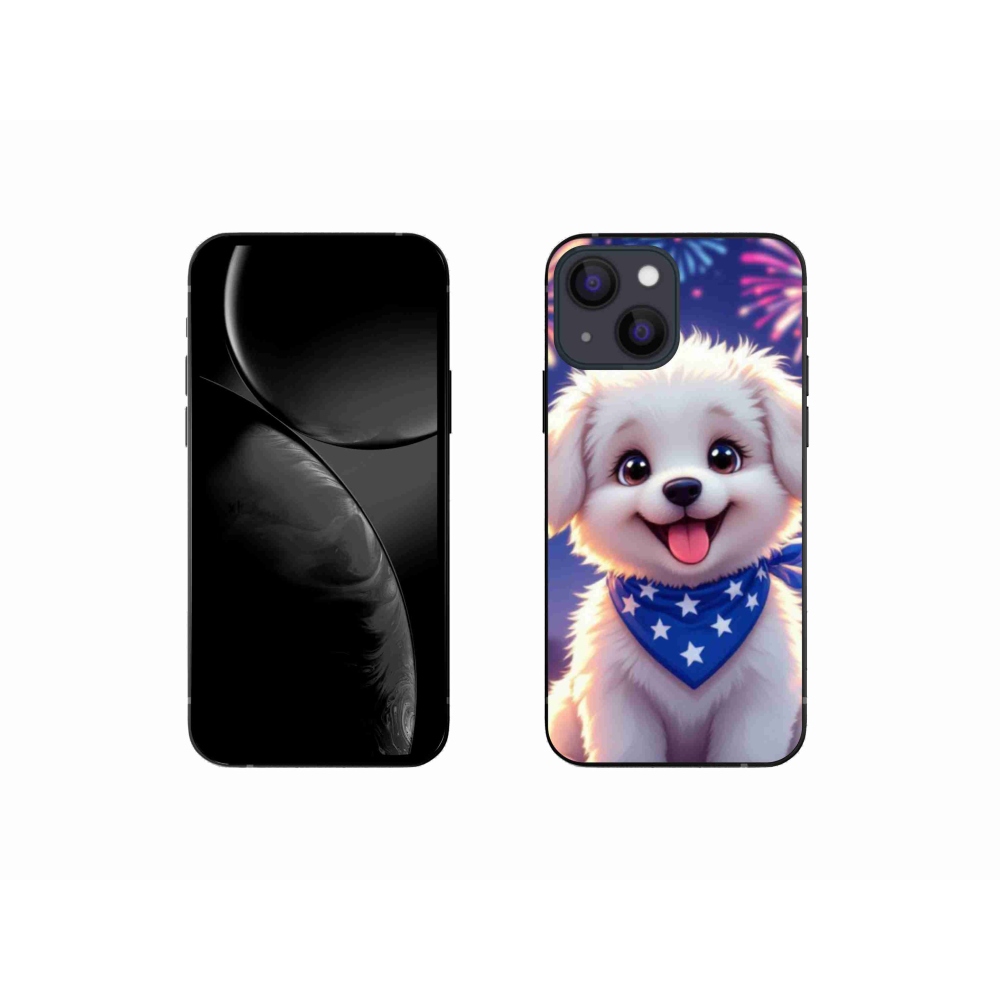 Gelový kryt mmCase na iPhone 13 Mini - slavnostní štěně